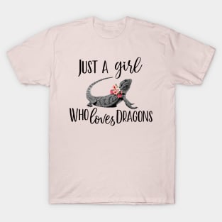 Girl Who Loves Dragons T-Shirt